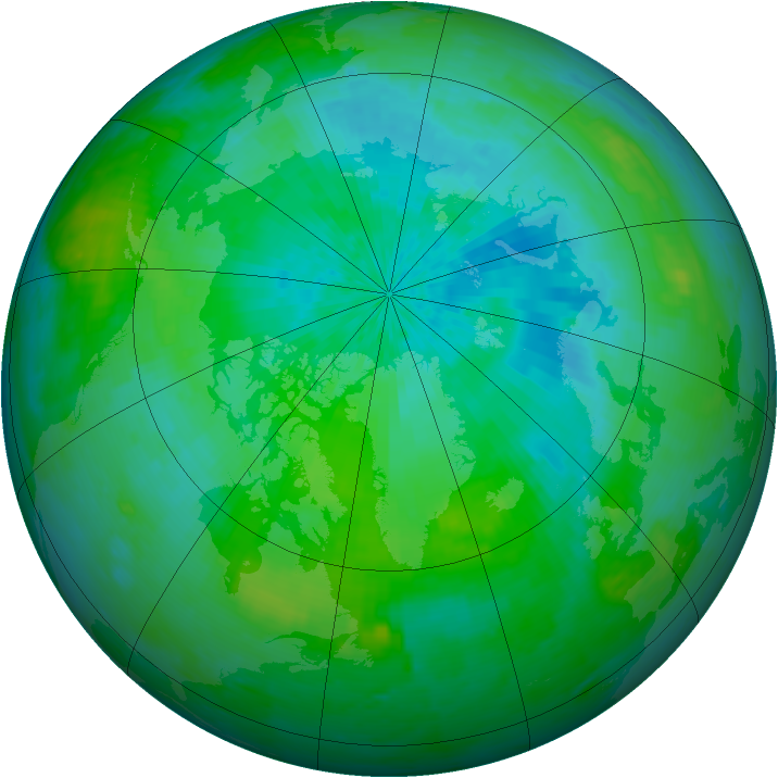 Arctic ozone map for 26 August 2002